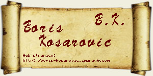Boris Košarović vizit kartica